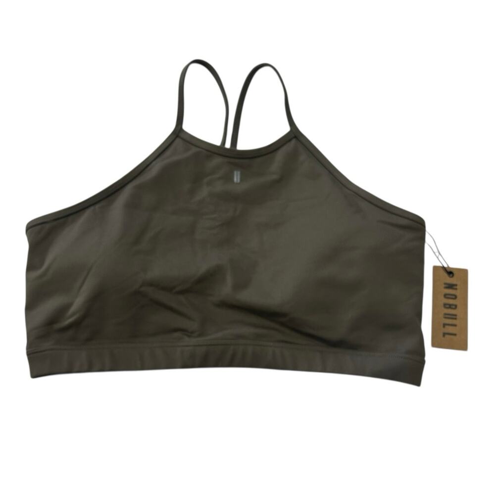 NWT NOBULL Halter Sports Bra Dark Forest Green Size XXL